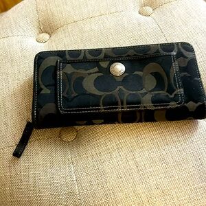 Authentic Coach Black Long Wallet